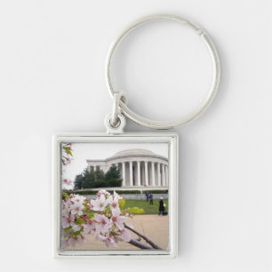 Chaveiro Memorial Thomas Jefferson com flores de cerejeira