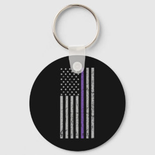 Chaveiro Memórias Matéria Alzheimer EUA Bandeira Roxo