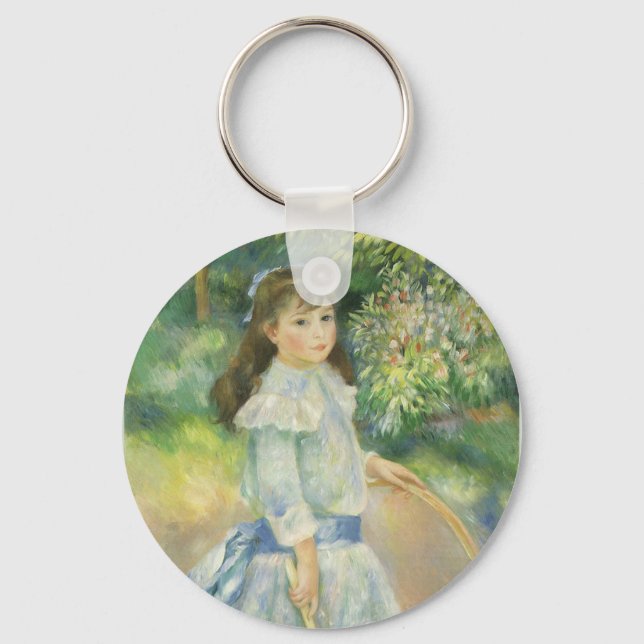 Chaveiro Menina com Arco de Pierre Renoir, Arte Fino Antigo (Frente)