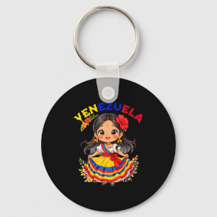 Chaveiro Menina Cute Venezuela Vestido Tradicional Arte Col