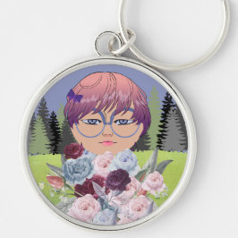 CHAVEIRO MENINA DAS FLORES