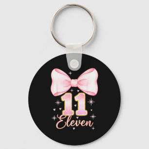 Chaveiro Menina de 11 anos de idade Coquette Bow É Meu Onze