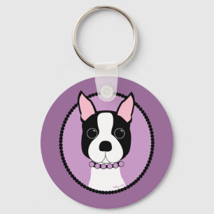 Chaveiro Menina de Boston! Roxo