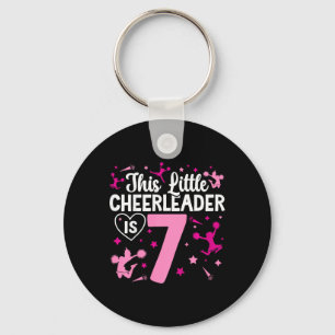 Chaveiro Menina de Cheerleading de 7 Anos de Idade Aniversá