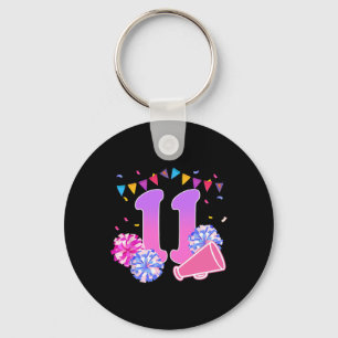 Chaveiro Menina de Cheerleading de Aniversário de 11 Anos F
