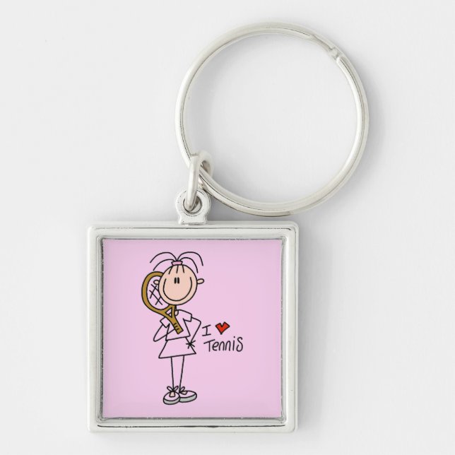Chaveiro Menina eu amo o camiseta e os presentes do tênis (Frente)