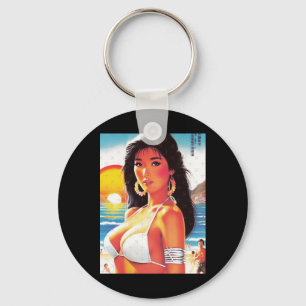 Chaveiro Menina Oriental Retro Adesivo