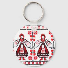 Chaveiro Meninas tradicionais ucranianas do bordado ucrano