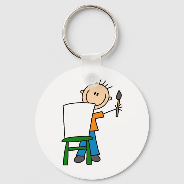 Chaveiro Menino Pintando (Frente)