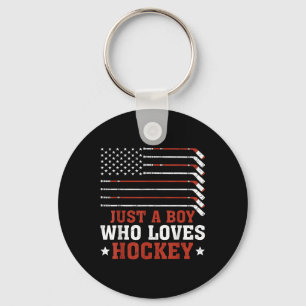 Chaveiro Meninos Do Lover De Hockey Com Bandeira Americano 