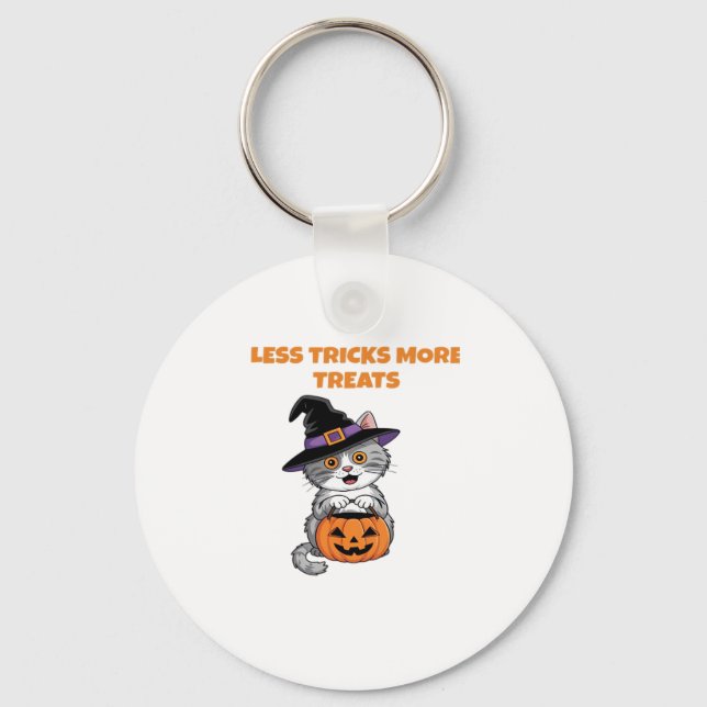 Chaveiro Menos Truques Mais Guloseimas Presentes de Hallowe (Frente)