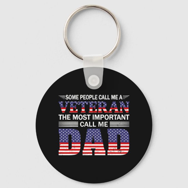Chaveiro Mens American Flag Algumas Pessoas Me Chamam De Ve (Frente)