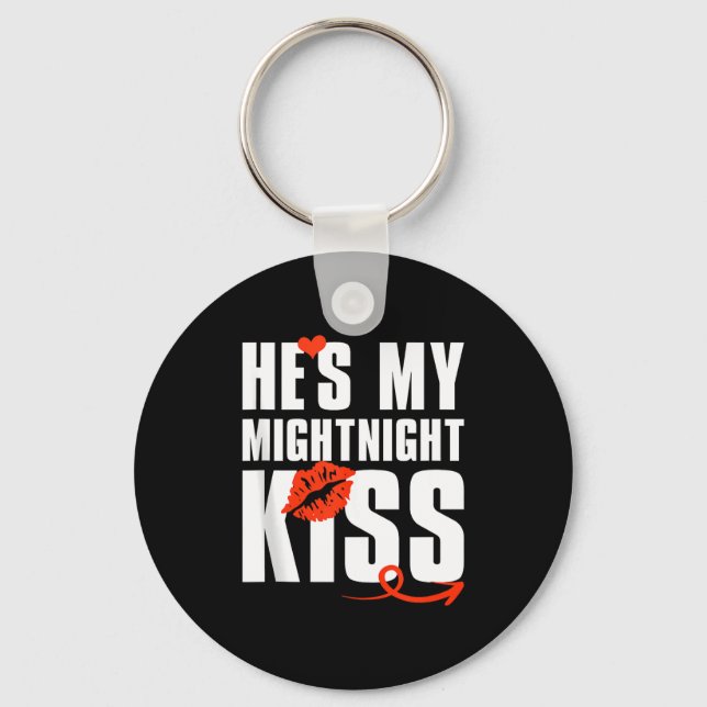 Chaveiro Mens He's My Midnight Kiss Happy New Year Matching (Frente)