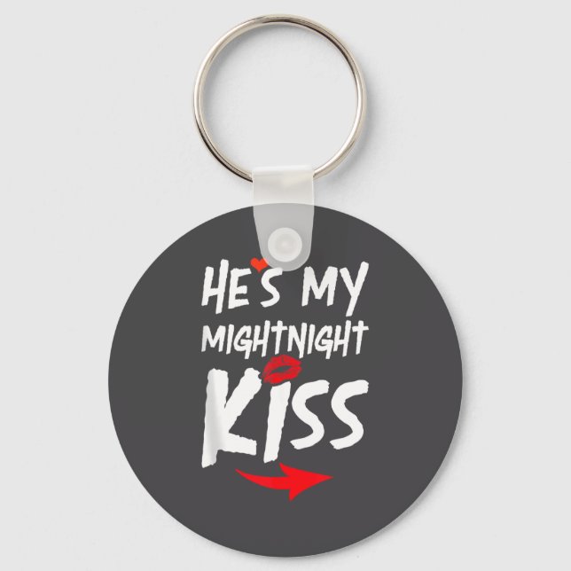 Chaveiro Mens He's My Midnight Kiss Happy New Year Matching (Frente)