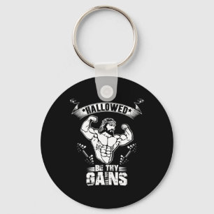 Chaveiro Mens Jesus Bodybuilding T Shirt - Jesus Weig Engra