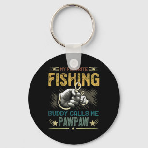 Chaveiro Mens Mens Meu Amigo De Pesca Favorito Me Chama Paw
