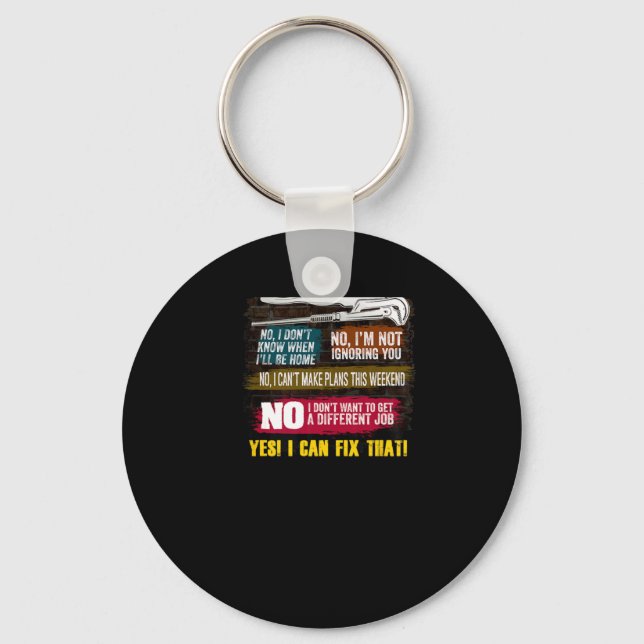 Chaveiro Mens Millwright Novelty Gift T-Shirt para Pais (Frente)