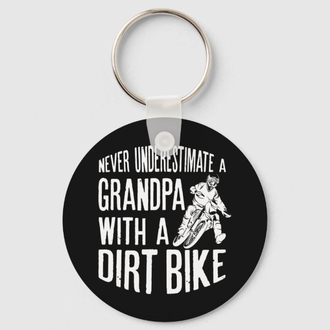 Chaveiro Mens Nunca Subestimam Um Avô Com Uma Bicicleta De  (Frente)