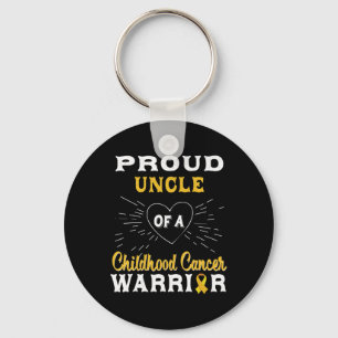 Chaveiro Mens Orgulhosos Tio De Um Guerreiro Cancer Da Infâ