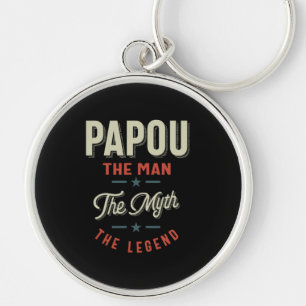 Chaveiro Mens Papou Shirt Gift: O Homem O Mito A Lenda