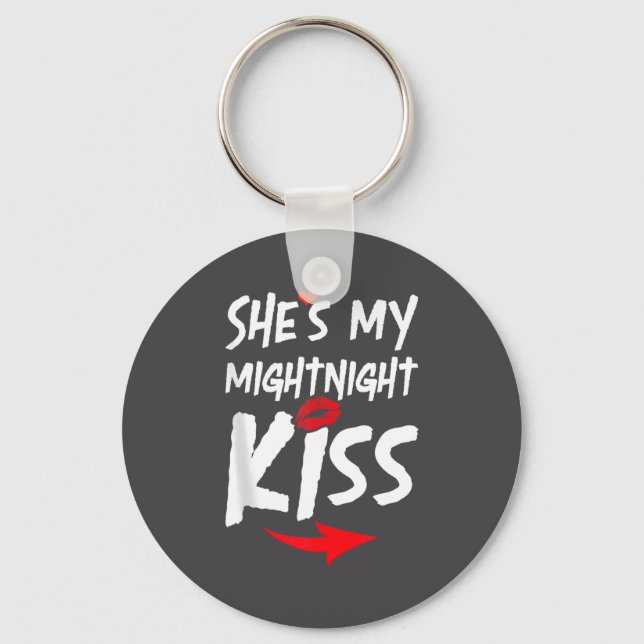Chaveiro Mens She's My Midnight Kiss Happy New Year Matchin (Frente)