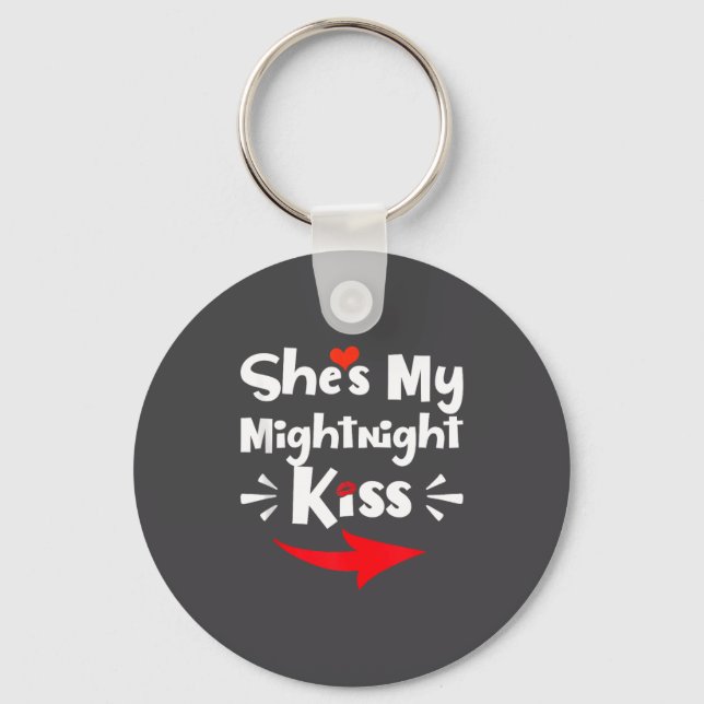 Chaveiro Mens She's My Midnight Kiss Happy New Year Matchin (Frente)