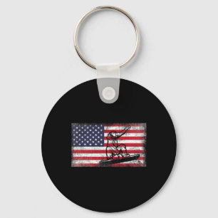 Chaveiro Mens Snowboard American Flag Patriótico Snowboar