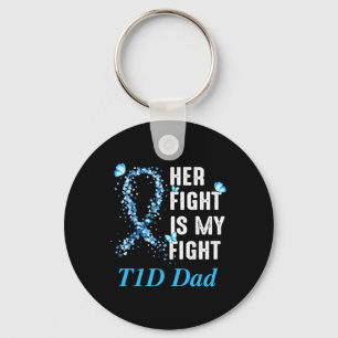 Chaveiro Mens Sua Luta É Minha Luta Contra O Pai T1D Tipo 1