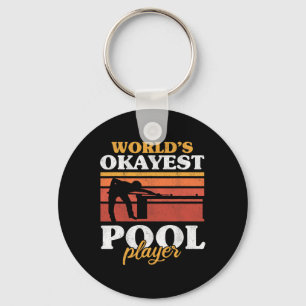 Chaveiro Mens Worlds Okayest Piscina Player Retro Fundido