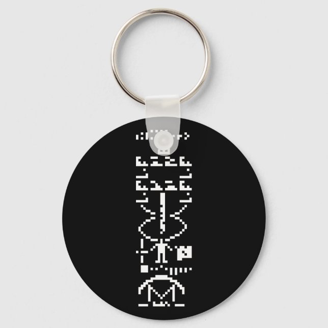 Chaveiro Mensagem Binária Arecibo 1974 (Frente)