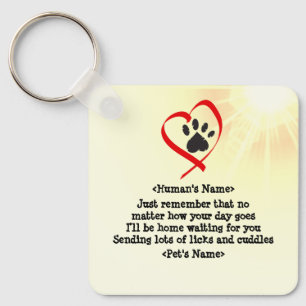 Chaveiro Mensagem de animação personalizável para cães