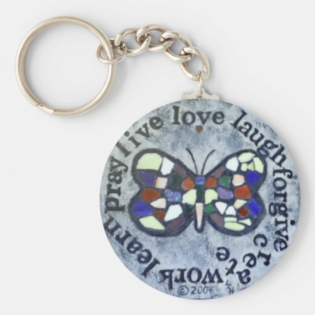 Chaveiro Mensagem de borboleta (Frente)