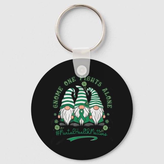 Chaveiro Mental Health Awarting Support Squad Gnome Green (Frente)