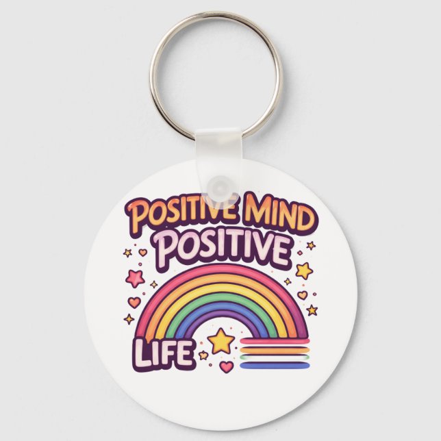 Chaveiro Mente Positiva Vida Positiva (Frente)