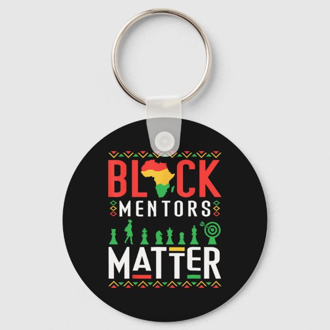 Chaveiro Mentores do Mês da História Negra Problema Afro-Am (Frente)