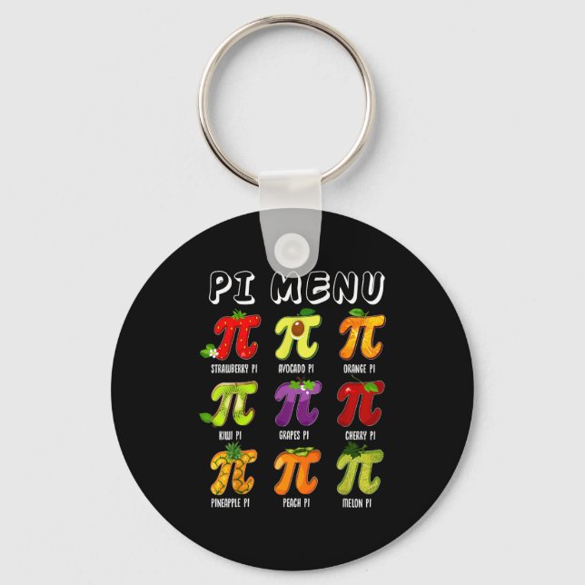 Chaveiro Menu Pi 3.14 Símbolo Pi Engraçado Fruta Professor  (Frente)
