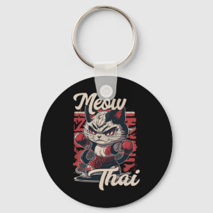 Chaveiro Meow Thai Fighight Cat Muay Thai Boxgata Para Home