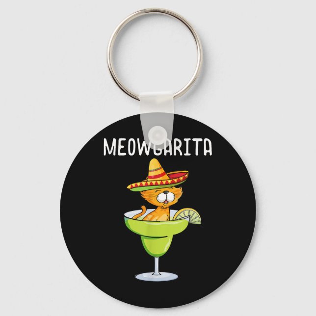 Chaveiro Meowgarita - Cinco de Mayo Margarita Cat Lover (Frente)