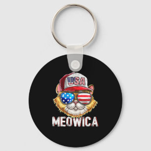 Chaveiro Meowica American Flag Cat 4 De Julho
