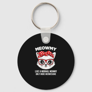 Chaveiro Meowmy Funny Cat Mamãe Óculos Dia de as mães