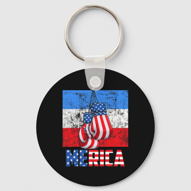 Chaveiro Merica Box Luva American Flag 4 De Julho Boxing (Frente)