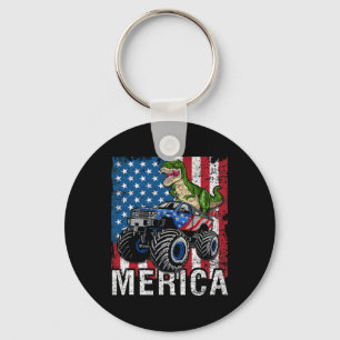 Chaveiro Merica Dinosaur Monster Truck American Flag 4º