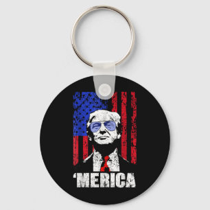 Chaveiro Merica Trump Happy 4 De Julho Bandeira Americana T