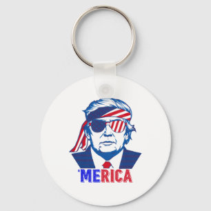 Chaveiro Merica Trump Happy 4 De Julho Bandeira Americana T