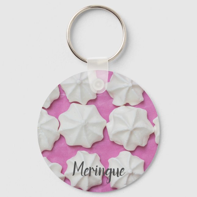 Chaveiro Meringues em papel cor-de-rosa (Frente)
