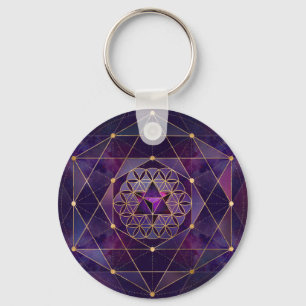 Chaveiro Merkabah in flower of life - Sacred Geometry