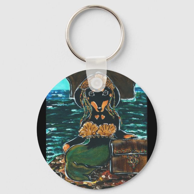 Chaveiro Mermaid Dachshund (Frente)