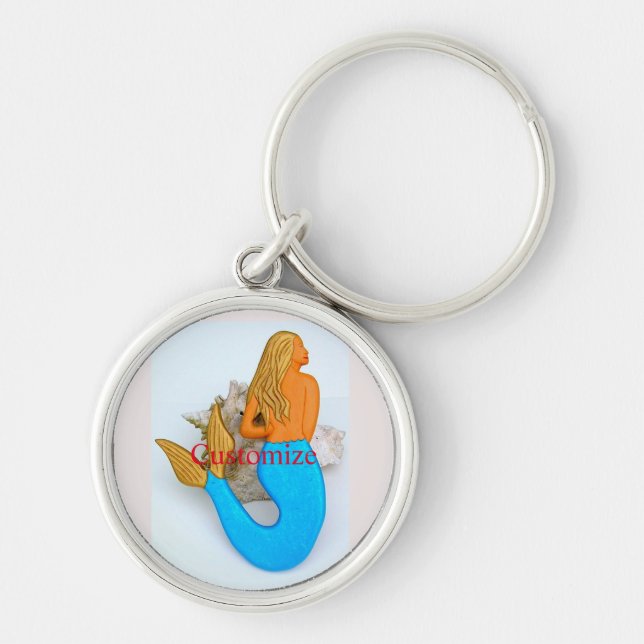 Chaveiro Mermaid do cabelo do ouro Thunder_Cove (Frente)