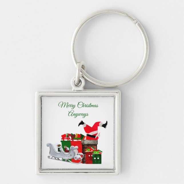 Chaveiro Merry Christmas Anyways Keychain (Frente)