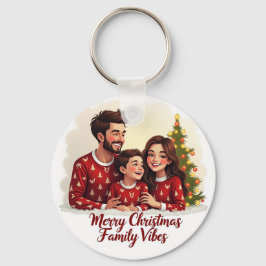 Chaveiro Merry Christmas Family Vibes Keychain
